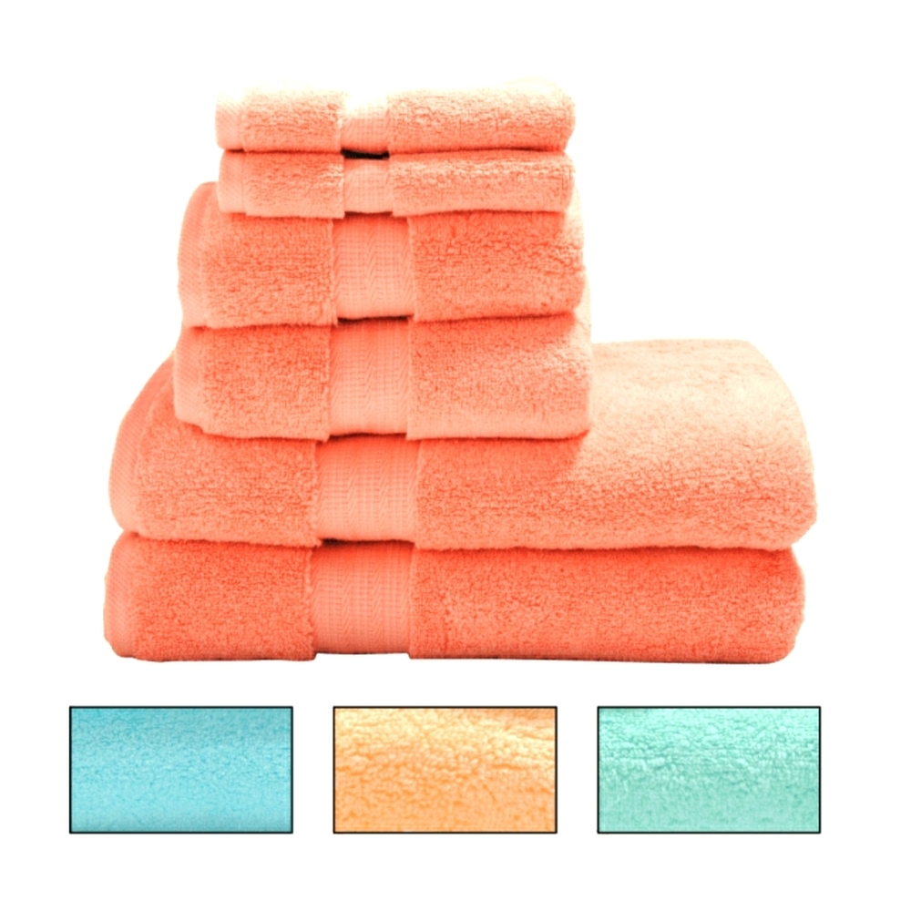 EGYPTIAN COTTON TOWEL SET 650 GSM 6-PIECE ZERO TWIST - SO SOFT!